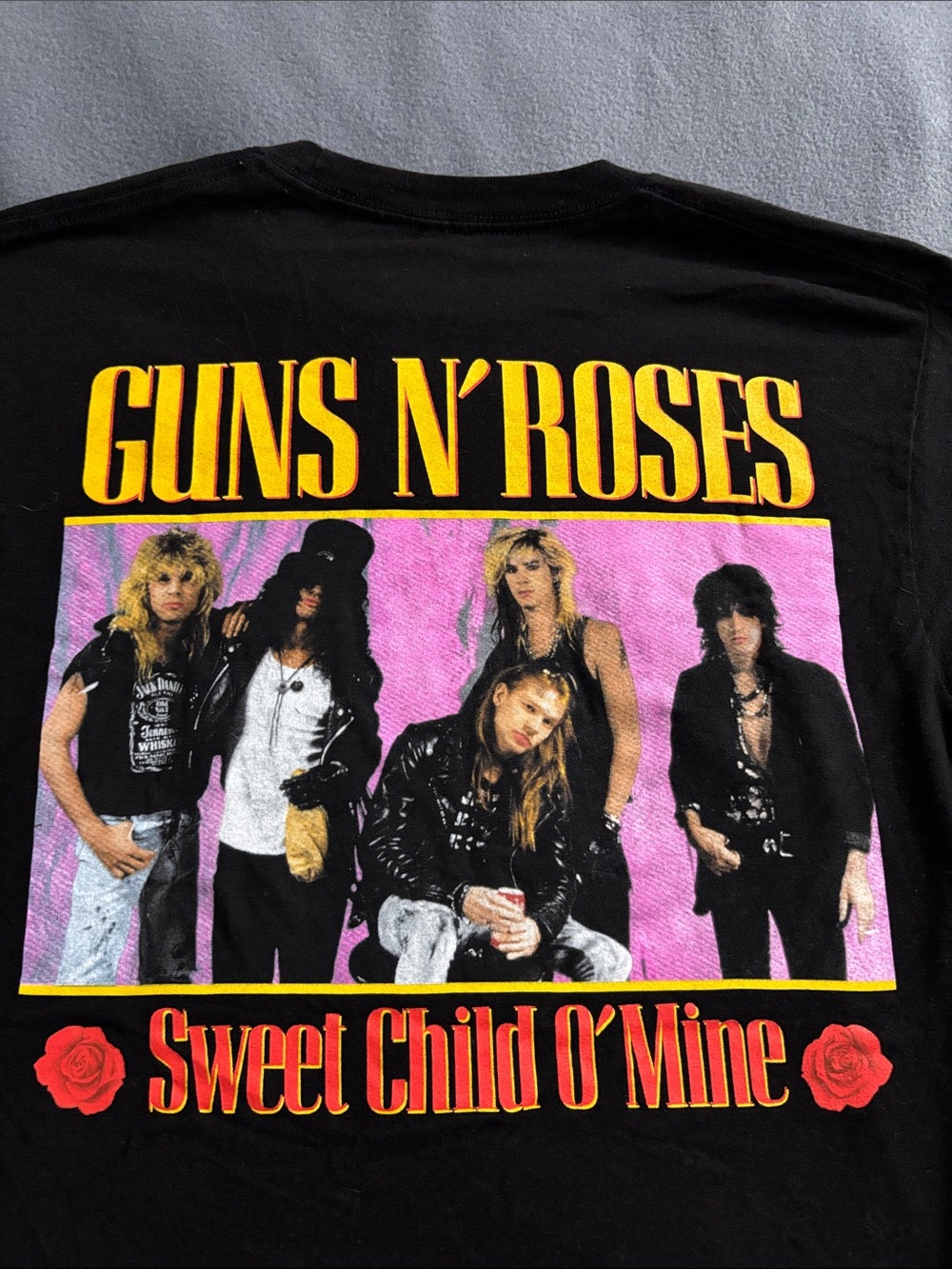 Guns N’ Roses Sweet Child O’ Mine Band Tee Medium Black Rock Graphic T-Shirt - Picture 8 of 8